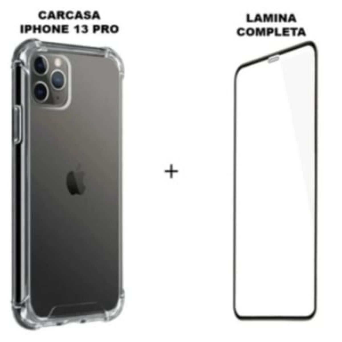 GENERICO - Kit Carcasa Antigolpes + Lamina 21d iPhone 13 Pro