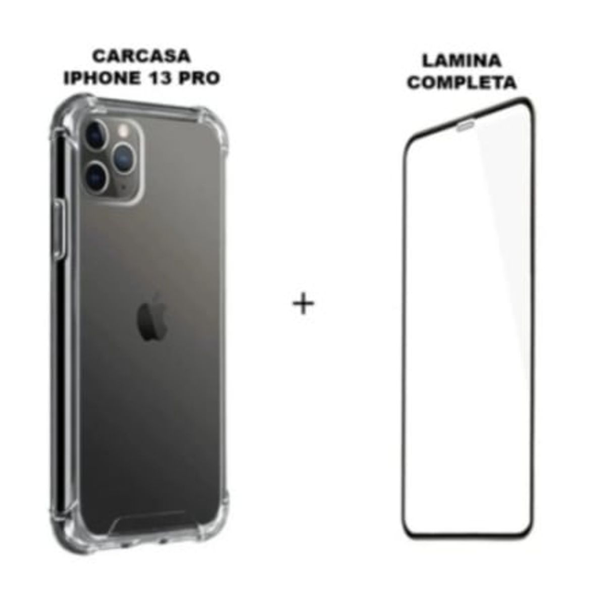GENERICO - Kit Carcasa Antigolpes + Lamina 21d iPhone 13 Pro