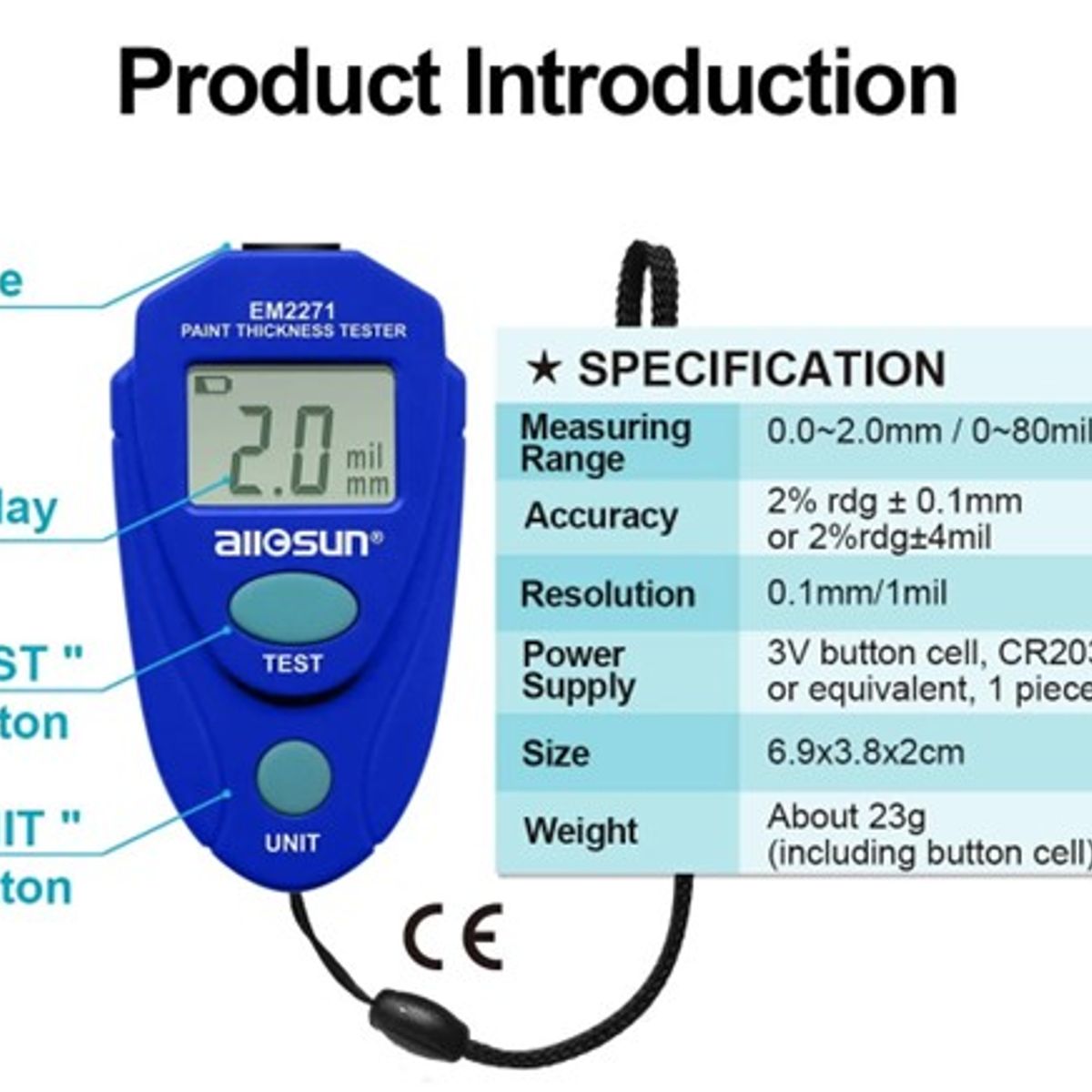 GENERICO - Medidor Espesor Revestimiento Digital EM2271