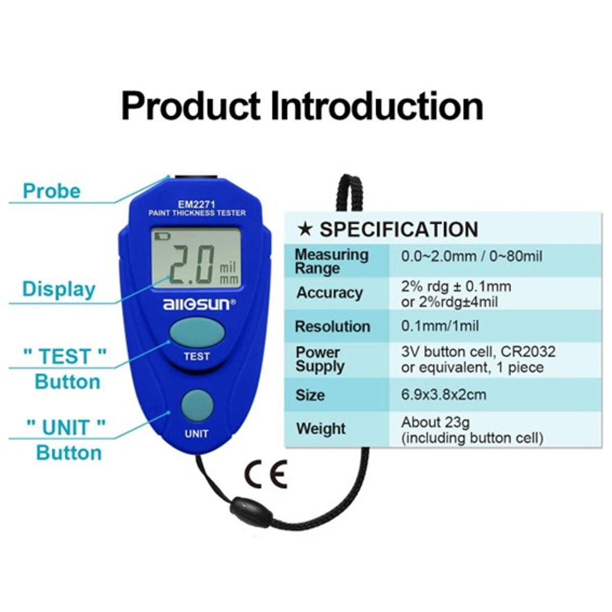 GENERICO - Medidor Espesor Revestimiento Digital EM2271