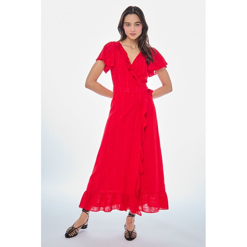 IO - Vestido Largo Rojo Mujer Io