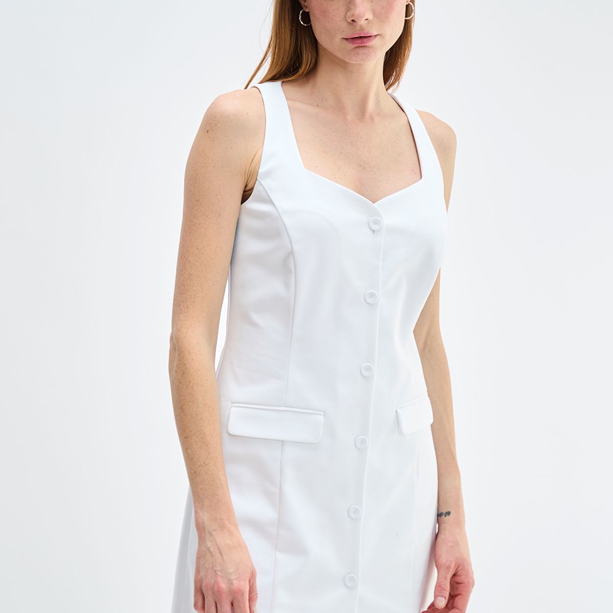 ASH - Vestido Corto Crudo Mujer Ash