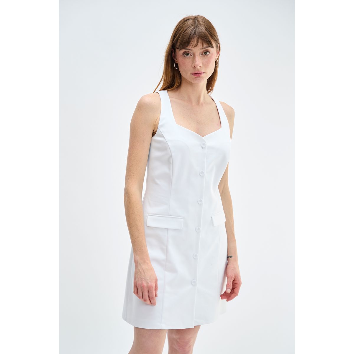 ASH - Vestido Corto Crudo Mujer Ash