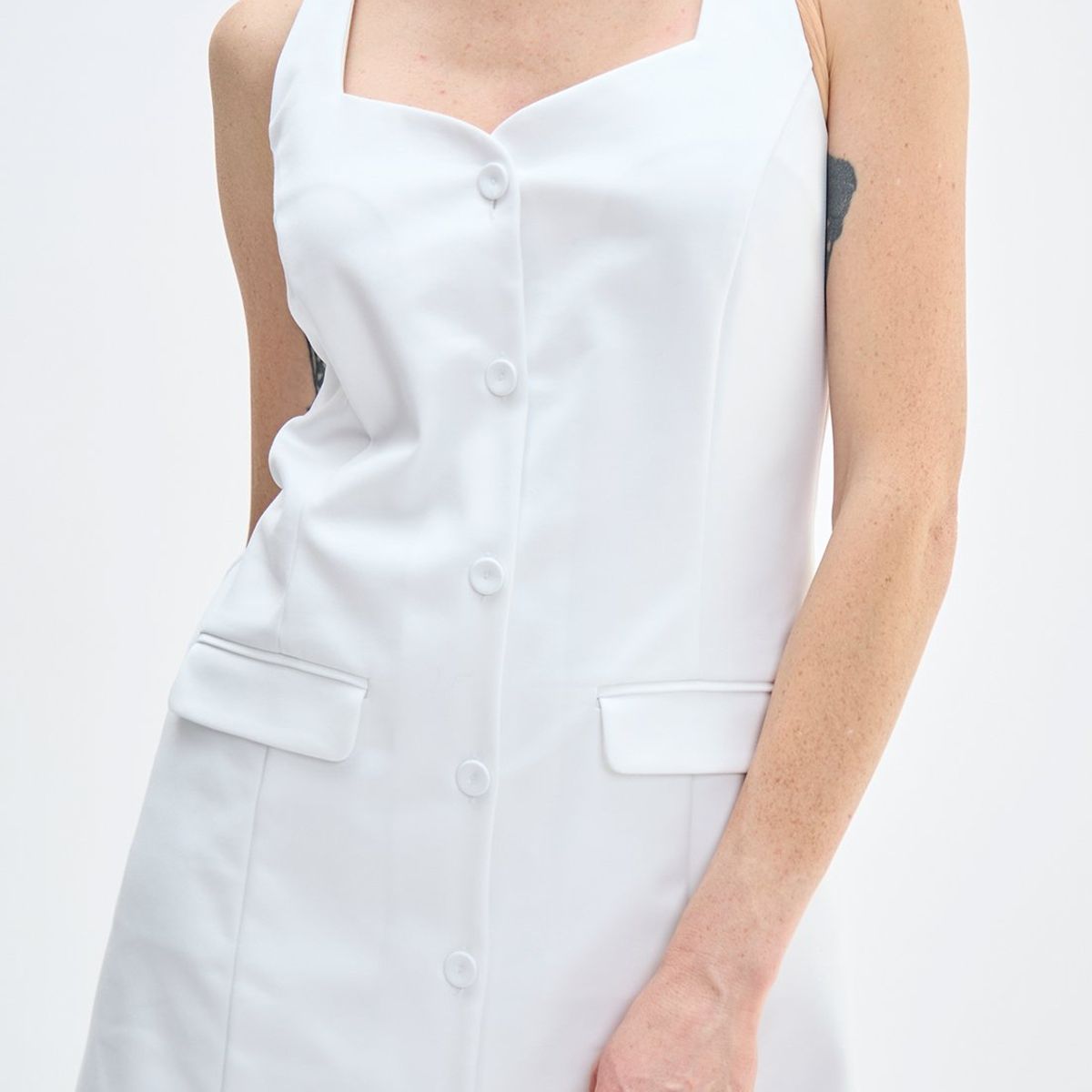 ASH - Vestido Corto Crudo Mujer Ash