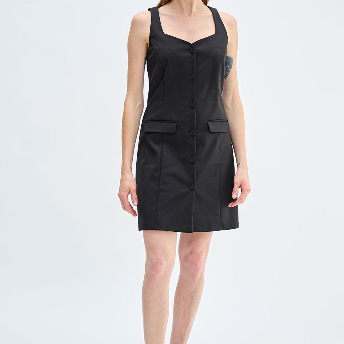 ASH - Vestido Corto Negro Mujer Ash