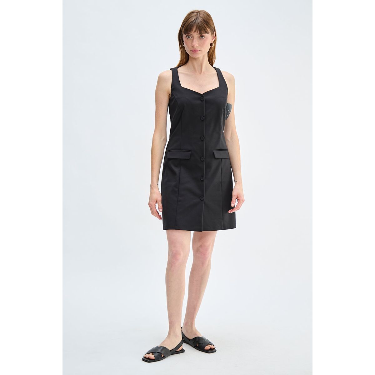 ASH - Vestido Corto Negro Mujer Ash