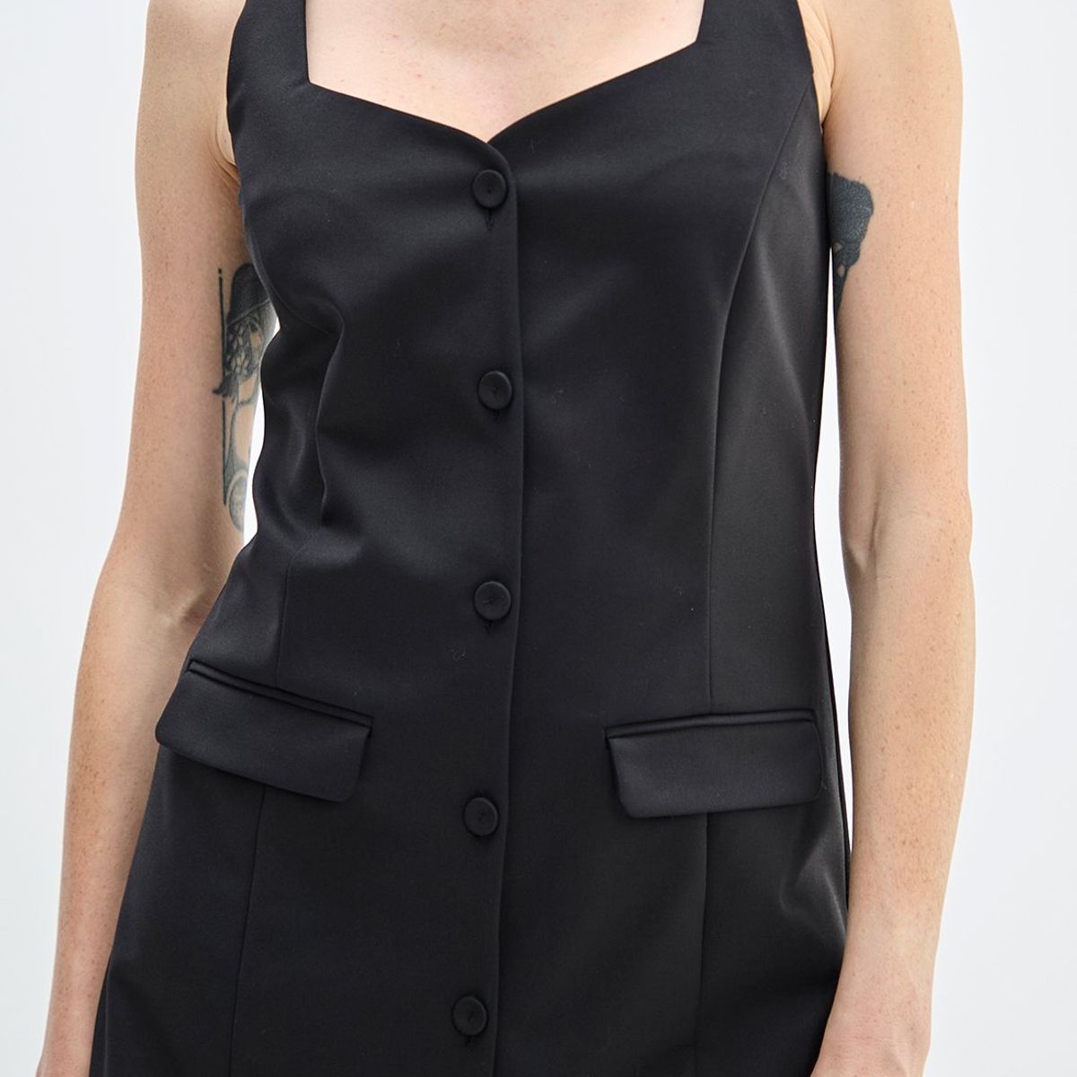 ASH - Vestido Corto Negro Mujer Ash