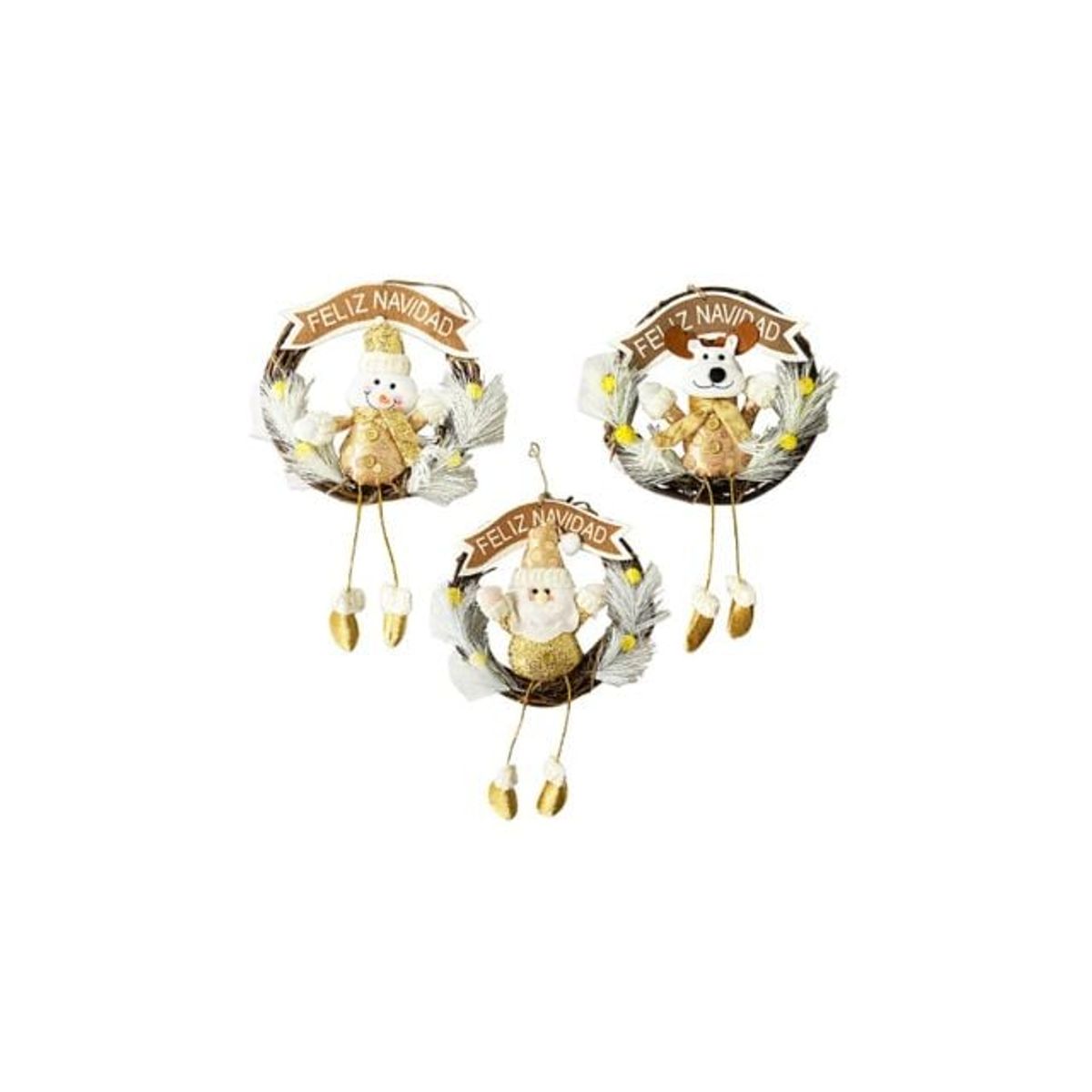 UNIVERSAL - Adornos Con Muñeco Para Puerta Navideño SANTA