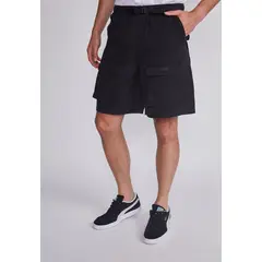 SIOUX - Bermuda Hombre Negro Elastico Y Broche