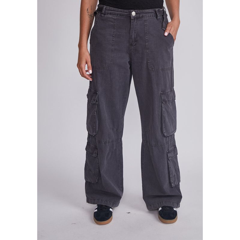 SIOUX - Jeans Mujer Gris Multibolsillos Sioux