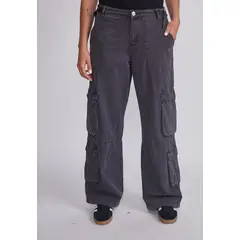SIOUX - Jeans Mujer Gris Multibolsillos