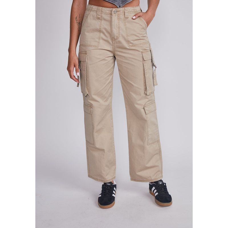 SIOUX - Pantalón Mujer Beige Tiradores Sioux