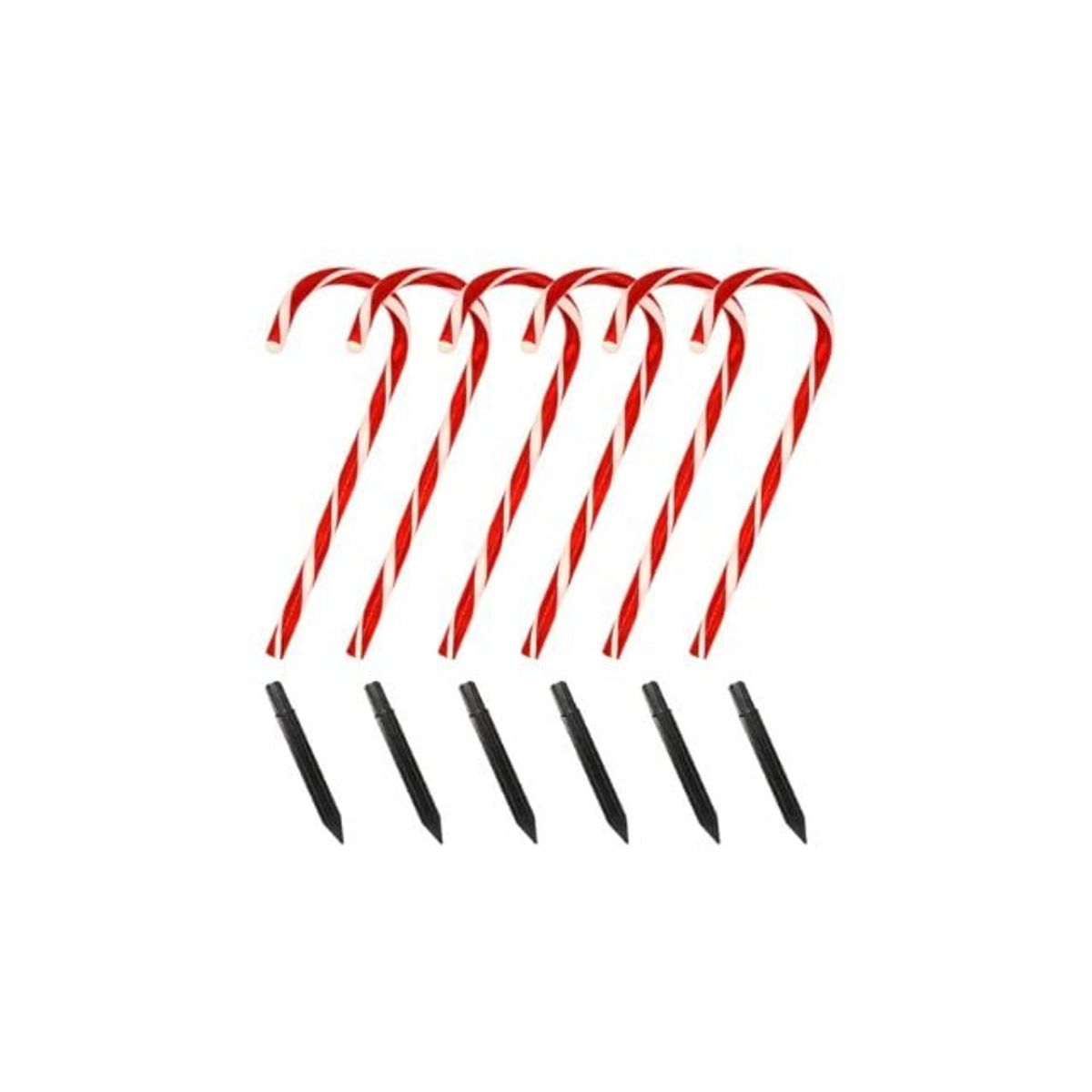 UNIVERSAL - Pack 6 Bastones De Caramelo Grandes Para Exteriores de Navidad