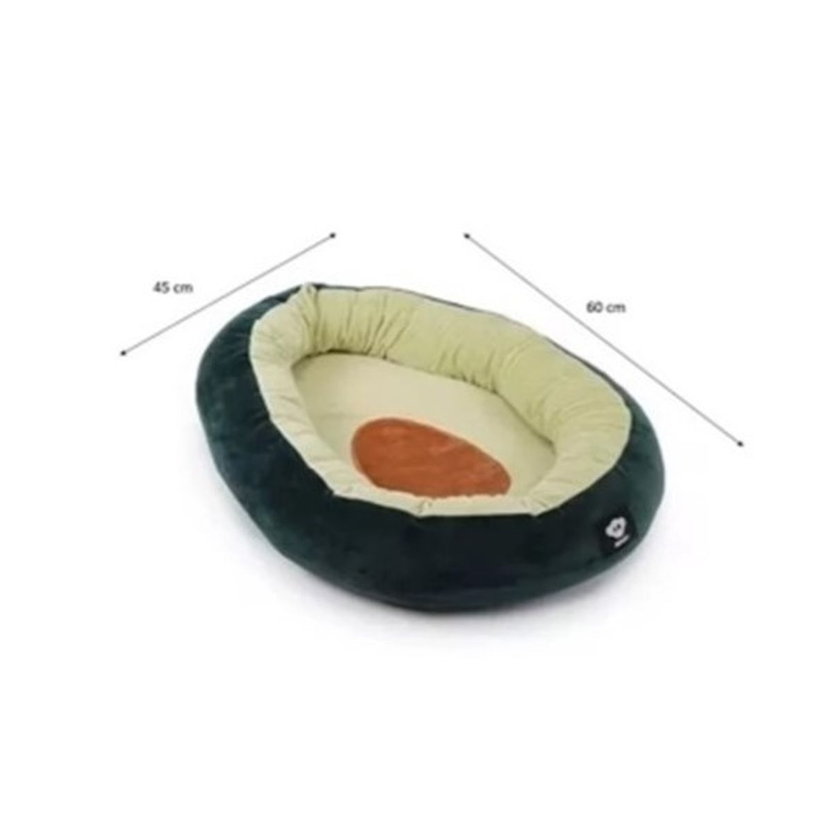 GENERICO - Cama Para Mascota Perro Gato Ultrasuave Palta Lover 45x60cm
