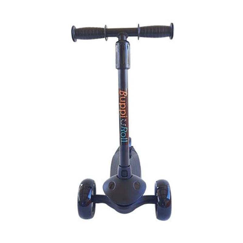 GENERICO - Scooter Plegable Luz Led Buppi Toys Roll Negro