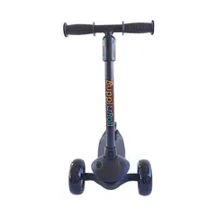 GENERICO - Scooter Plegable Luz Led Buppi Toys Roll Negro