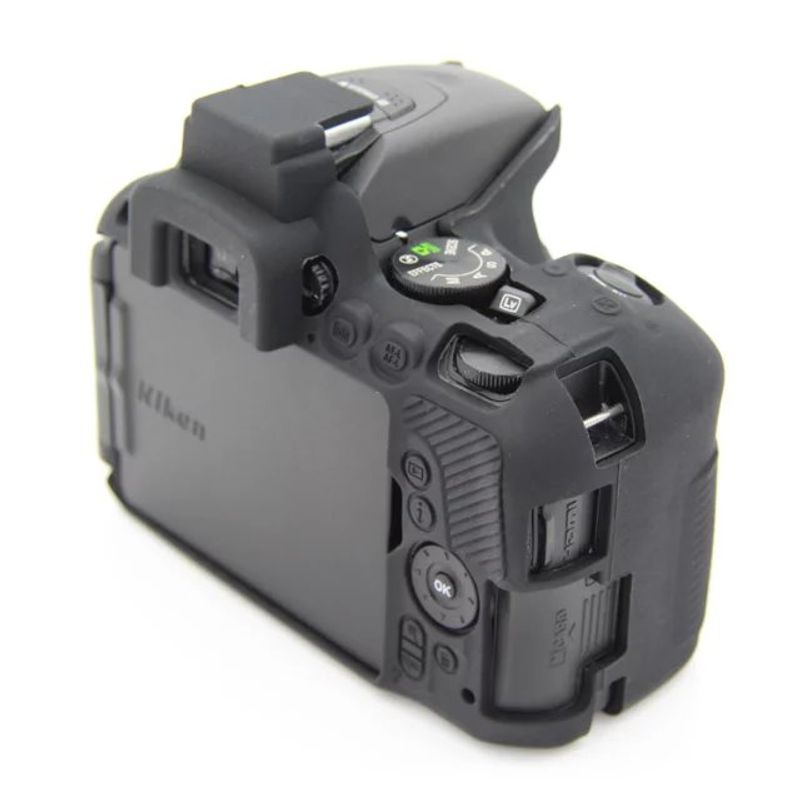 GENERICO - FUNDA SILICONA PARA NIKON D5500 D5600 COLOR NEGRO