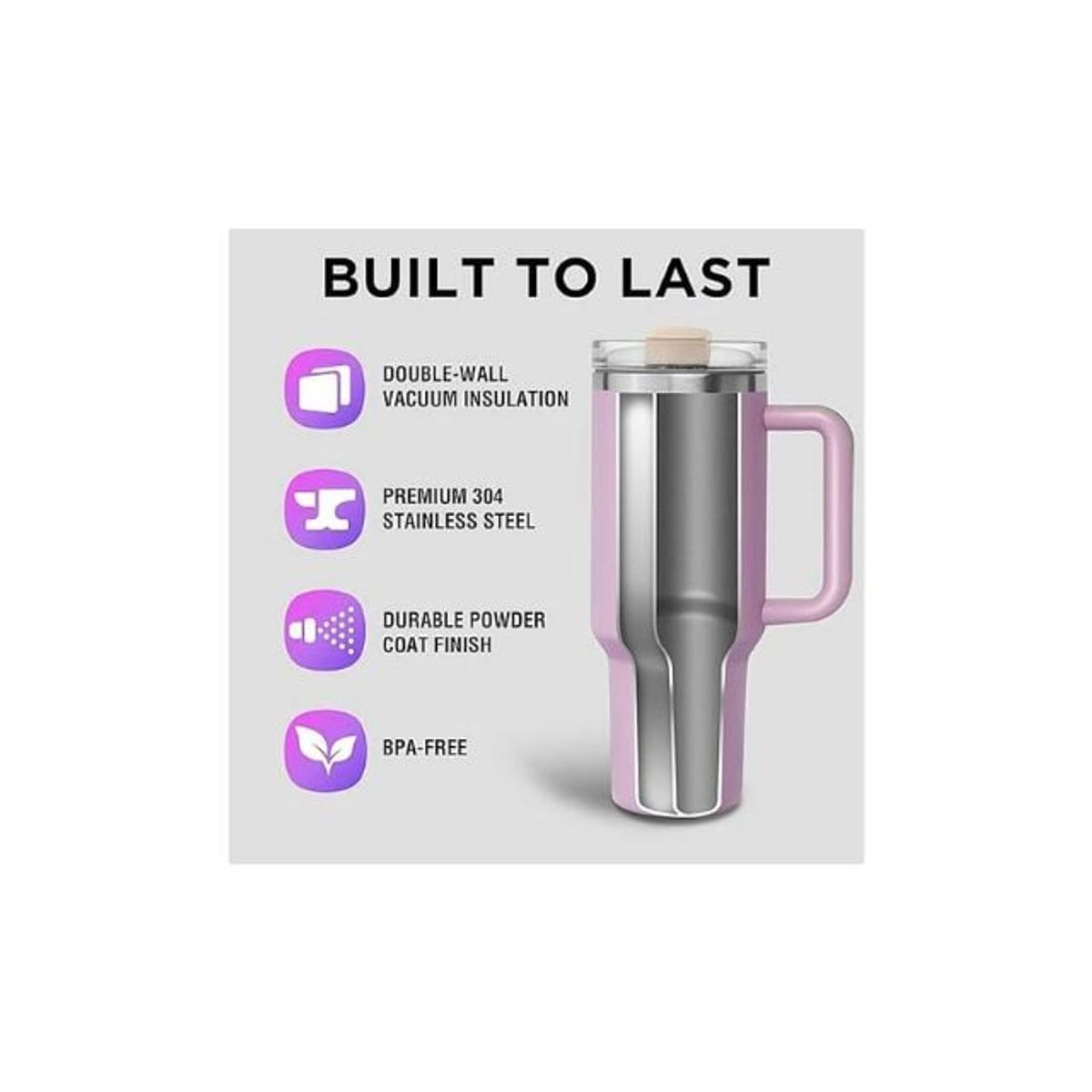UNIVERSAL - Vasos Térmicos FrioCaliente 887ml MORADO