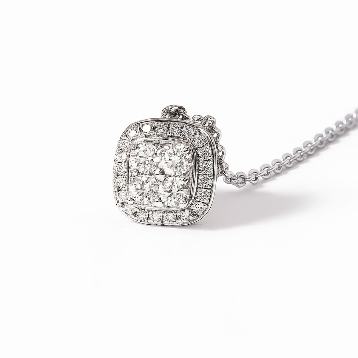 JB JOYAS BARON - Collar de Oro Blanco 18kt Diamantes 25 Pts  - By Danielle Costantini