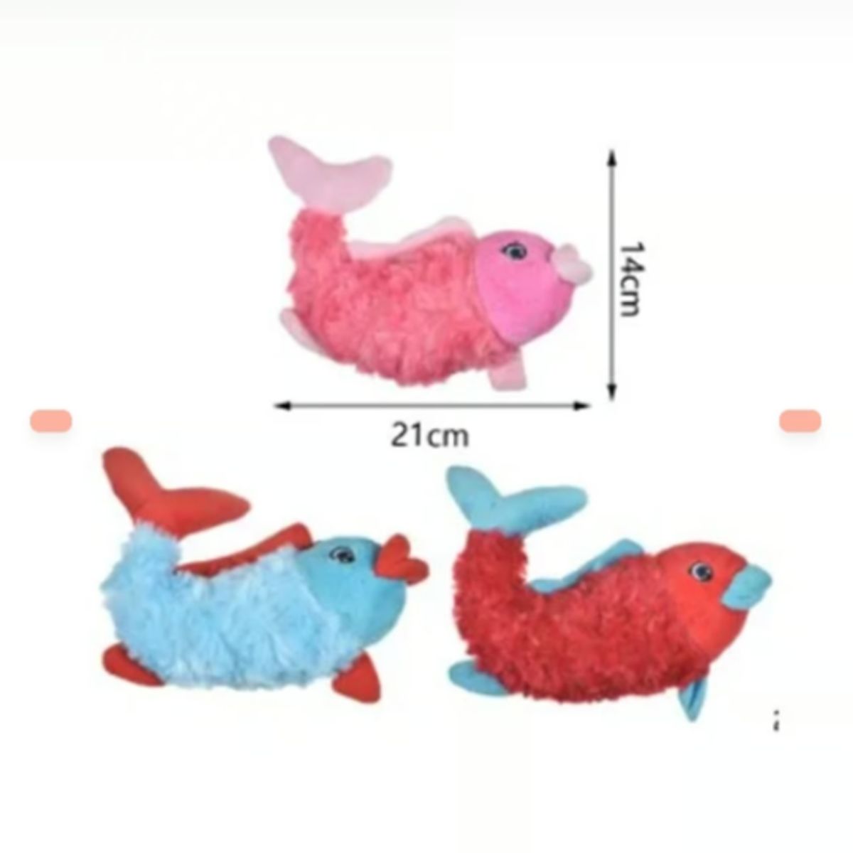 GENERICO - Peluche Para Perros Juguete Forma Pez Rosa