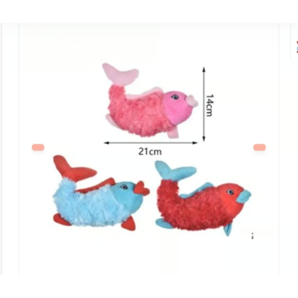 GENERICO - Peluche Para Perros Juguete Forma Pez Rosa