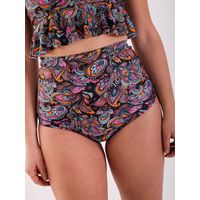 Daikiri Bottom de Bikini Mujer Negro Liso Culote Extra Confort UV 50+