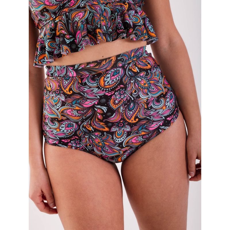 DAIKIRI BIKINIS - Daikiri Bottom de Bikini Mujer Negro Liso Culote Extra Confort UV 50+