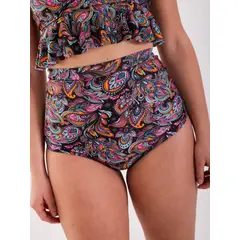 DAIKIRI BIKINIS - Daikiri Bottom de Bikini Mujer Negro Liso Culote Extra Confort UV 50+