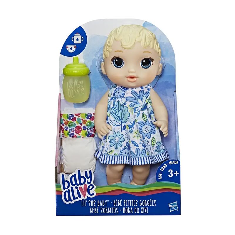 BABY ALIVE - Baby Alive Muñeca - Bebe Sorbitos Va al Baño - Rubia