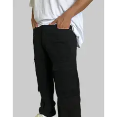 DIABOLO JEANS - JEANS CARGO NEGRO VAQUERO DOBLE BOLSILLO