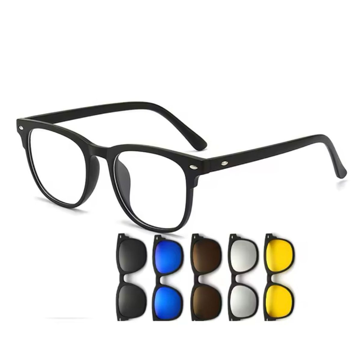 GENERICO - Lentes de sol clip on polarizado 5 en 1 5502