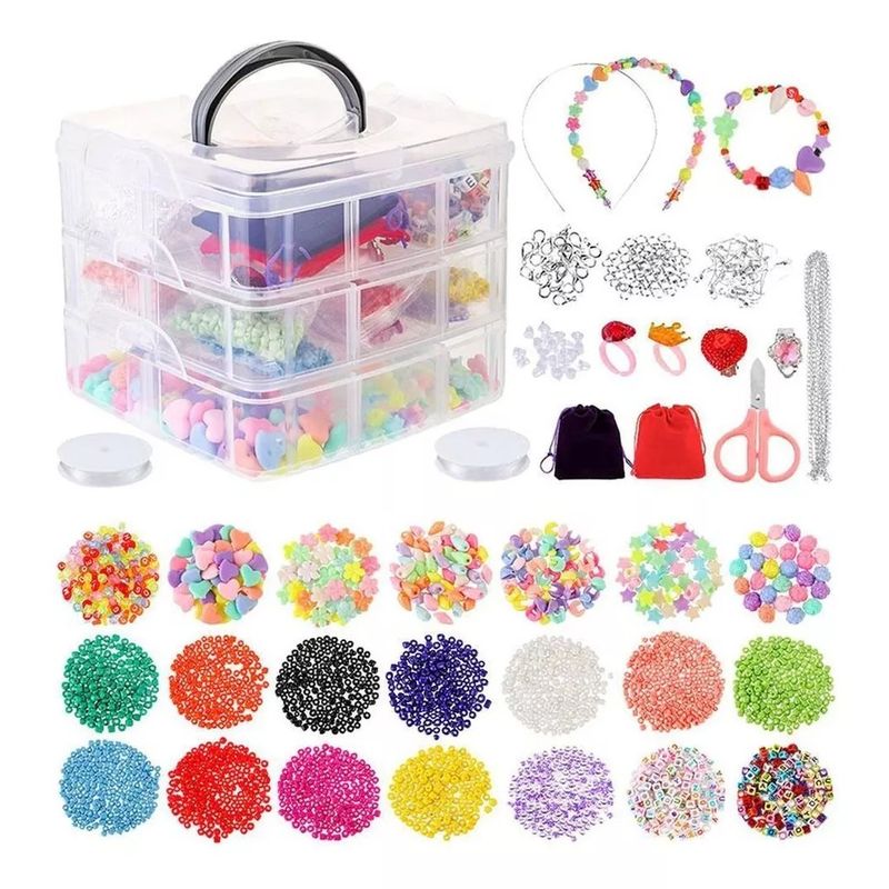 GENERICO - Kit Para Hacer Pulsera De Collar Bricolaje Cuentas 7544pcs
