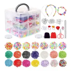 GENERICO - Kit Para Hacer Pulsera De Collar Bricolaje Cuentas 7544pcs