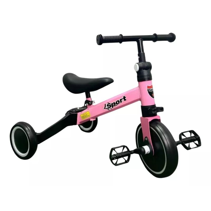GENERICO - Bicicleta Aprendizaje Corre Pasillo Triciclo Infantil Rosa