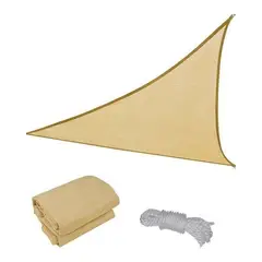 GENERICO - Lona Triangular Toldo Vela Malla Sombra Beige 3x3x3