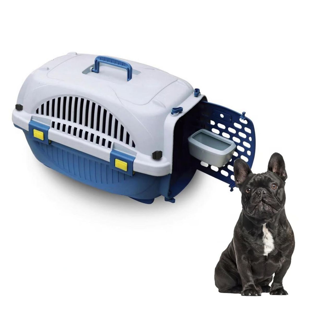 GENERICO - Transportador Plástico para Mascotas 60x40x42,5 cm - Azul - L