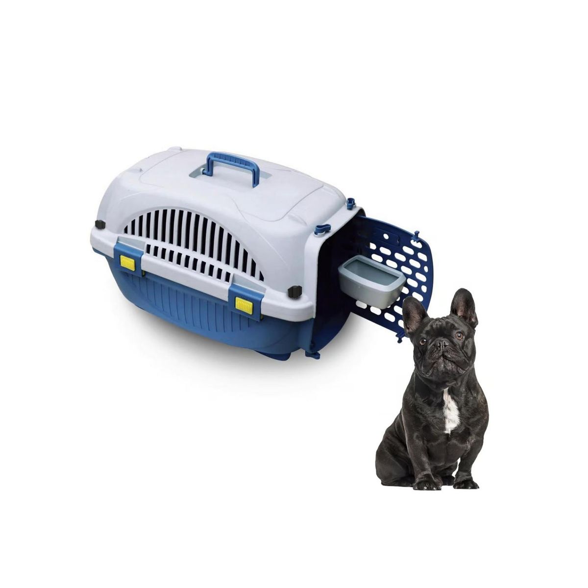 GENERICO - Transportador Plástico para Mascotas 60x40x42,5 cm - Azul - L