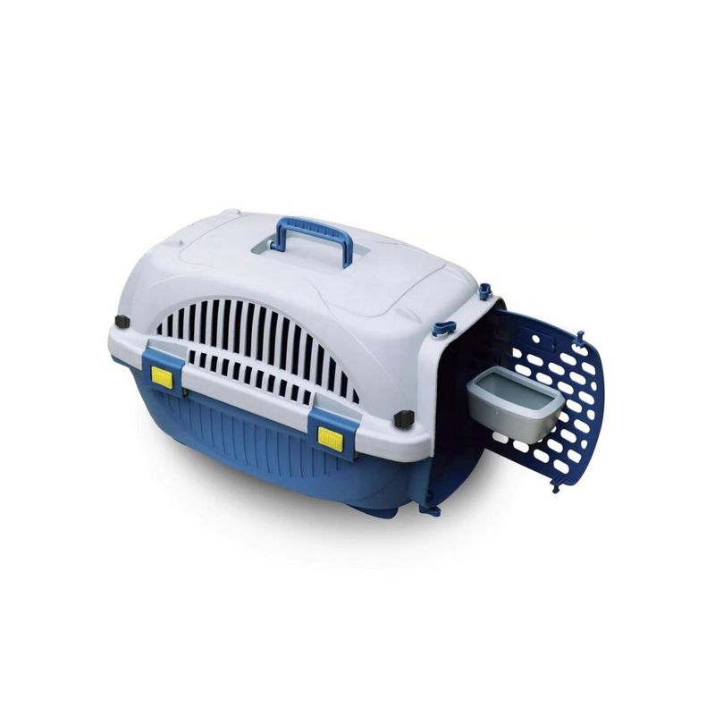 GENERICO - Transportador de plastico para mascotas - Azul - 60x40x42 cm
