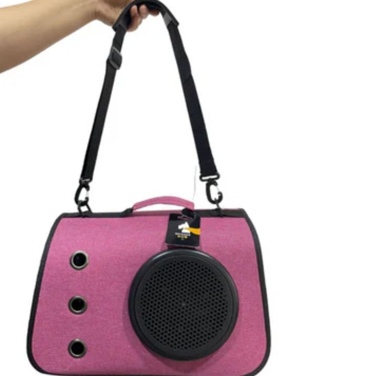 GENERICO - Bolso transportador para gatos pegable 40x26x25 - Rosa - 30x26x40