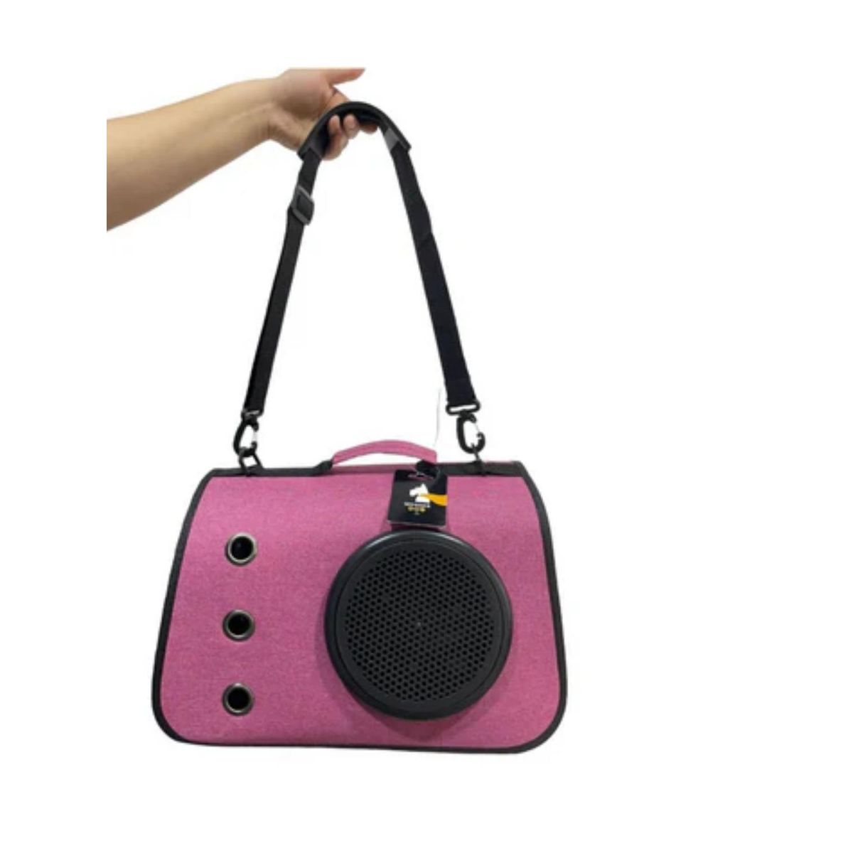 GENERICO - Bolso transportador para gatos pegable 40x26x25 - Rosa - 30x26x40