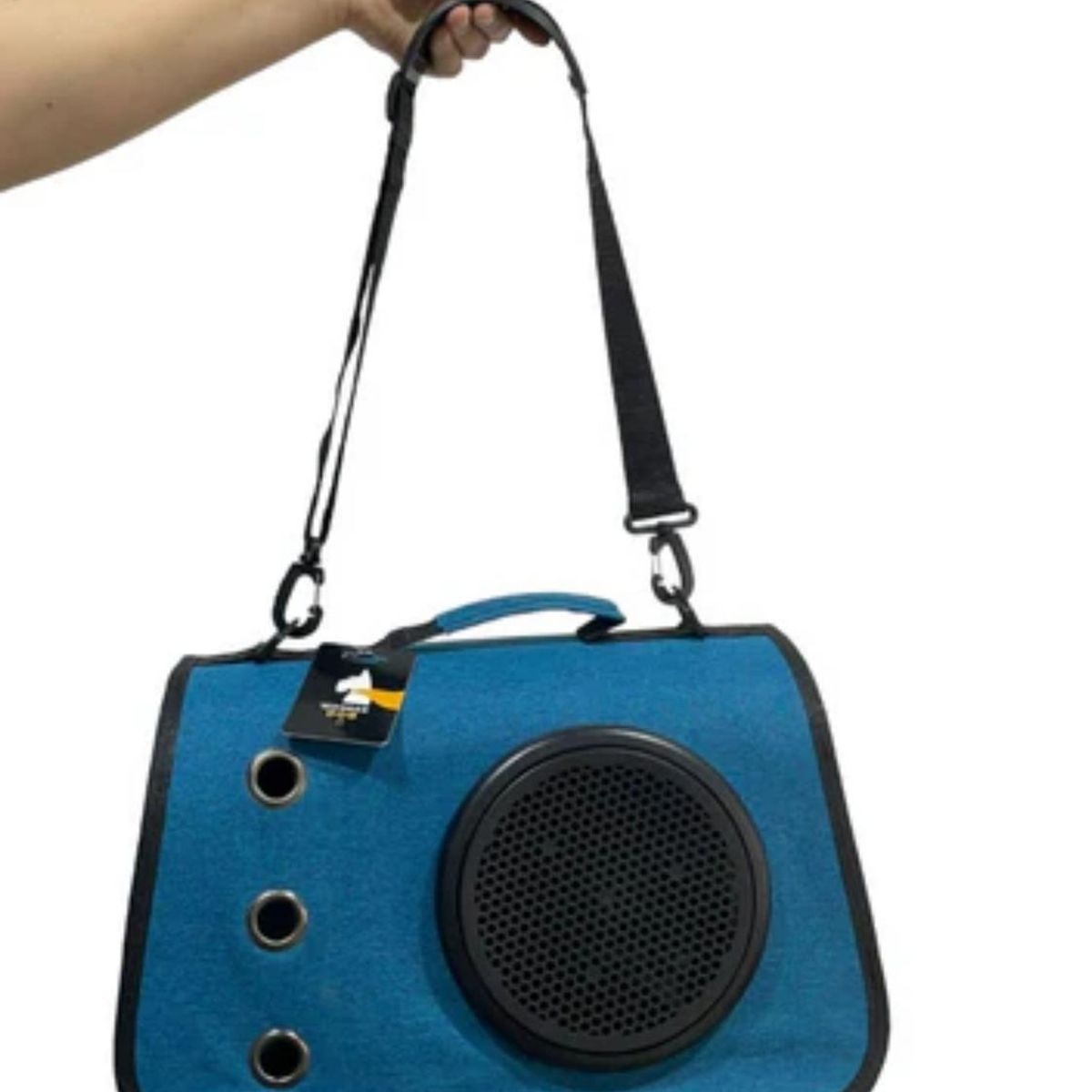 GENERICO - Bolso transportador para gatos pegable 40x26x25 - Azul - 30x26x40