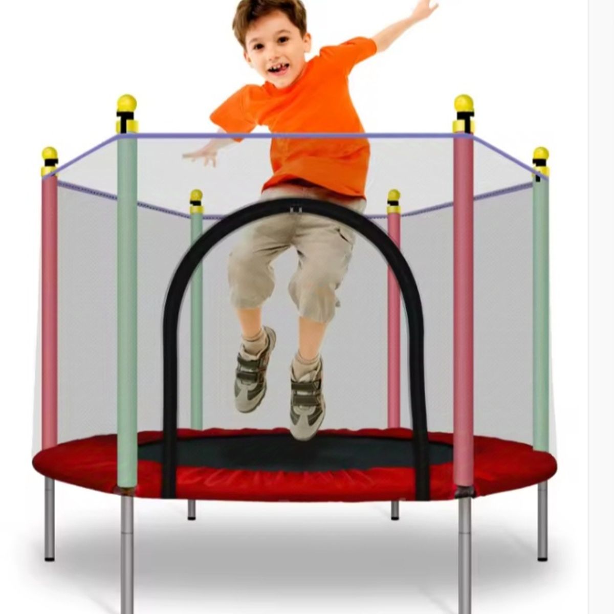 GENERICO - Cama elastica Trampolin 120x110 Roja