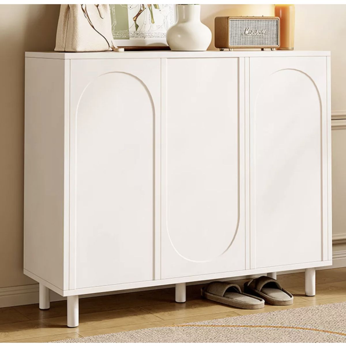 HOMER DESIGN - Zapatero Comoda 3 Puertas Repisa Ajustable 120cm De Ancho