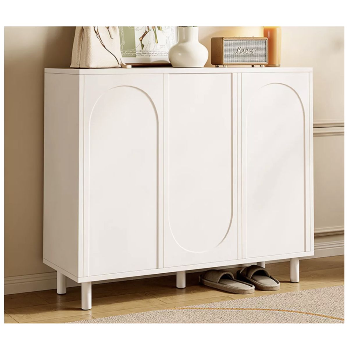 HOMER DESIGN - Zapatero Comoda 3 Puertas Repisa Ajustable 120cm De Ancho