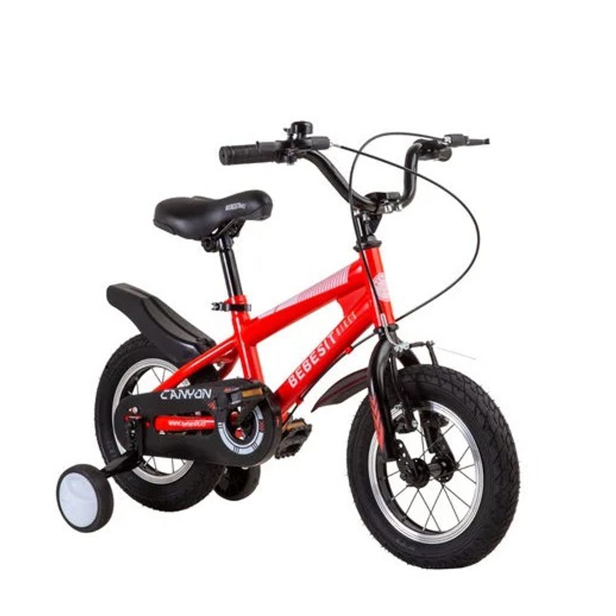LUMAX - Bicicleta Infantil  Aro 12 Rojo Con Rueditas