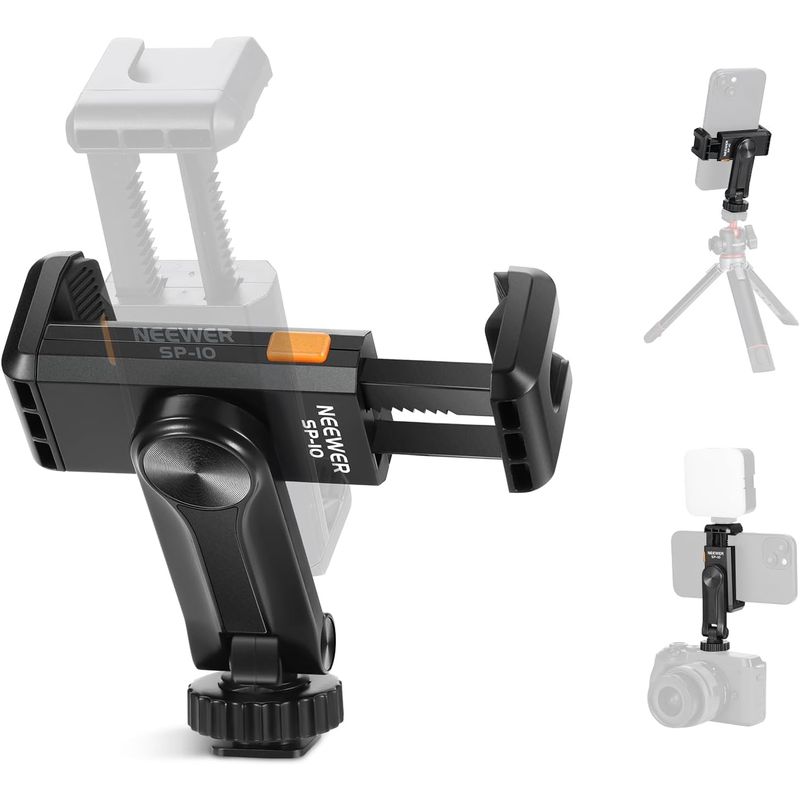 NEEWER - Soporte de Trípode Celular con Rosca 1/4, Zapata Fría P/ 16 15 Pro max