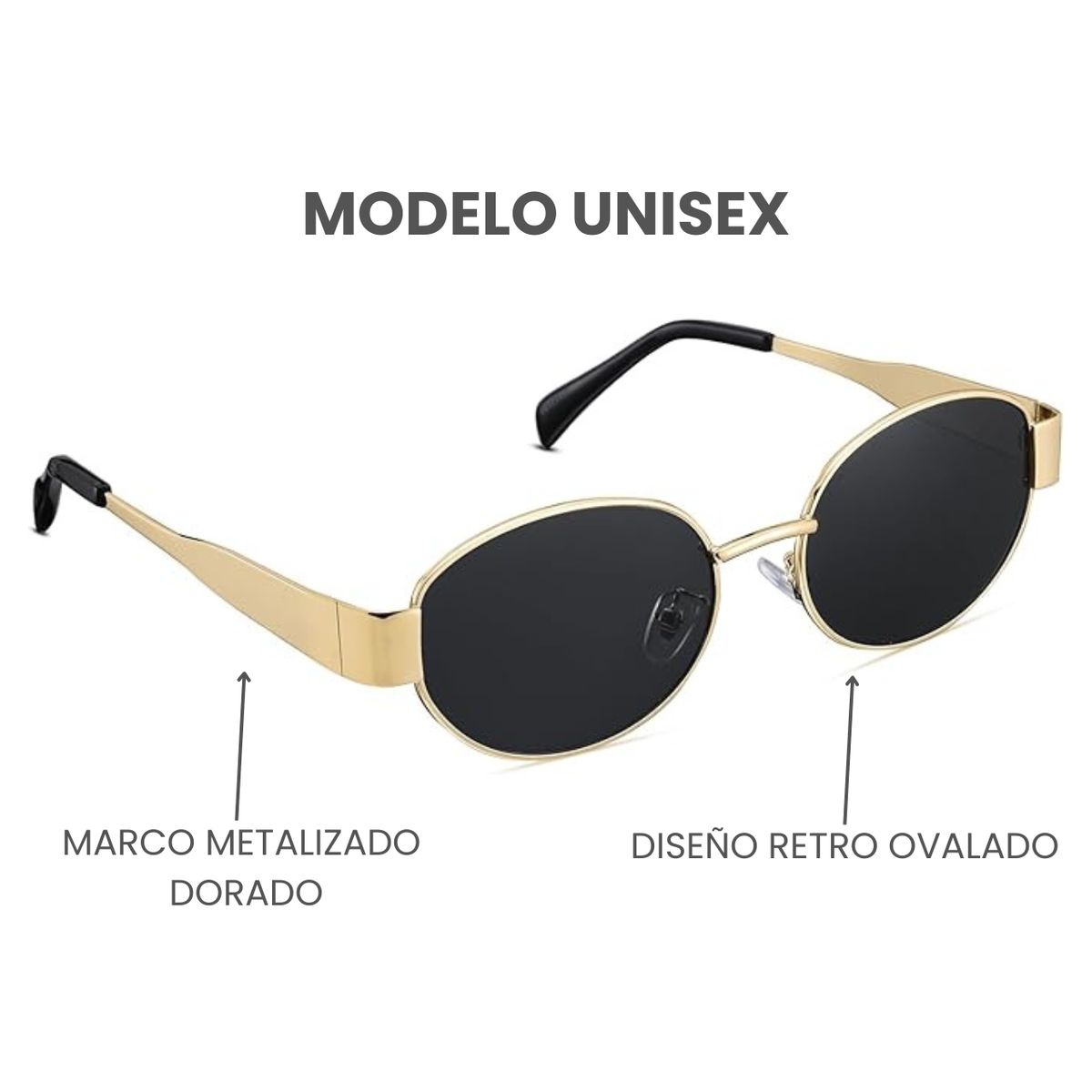 GENERICO - Gafas Lentes De Sol Retro Estilo Celine