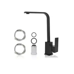 GENERICO - Llave Monomando Lavaplato Acero Inoxidable Negro Mate