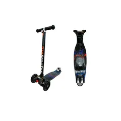GENERICO - Scooter Monopatin Rayo Negro Rueda Led Regulable Negro