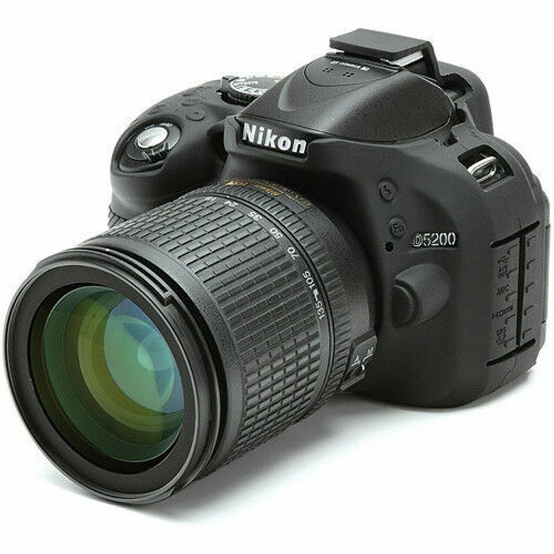 GENERICO - FUNDA SILICONA PARA NIKON D5100 D5200 COLOR NEGRO